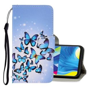 For Galaxy A20e 3D Colored Drawing Horizontal Flip PU Leather Case with Holder & Card Slots & Wallet(Multiple Butterflies)