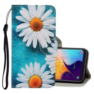 For Galaxy A40 3D Colored Drawing Horizontal Flip PU Leather Case with Holder & Card Slots & Wallet(Chrysanthemum)