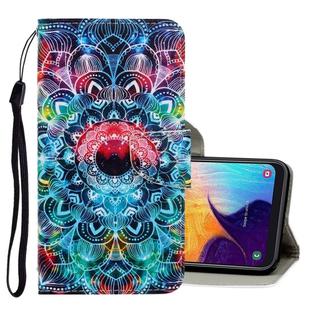 For Galaxy A40 3D Colored Drawing Horizontal Flip PU Leather Case with Holder & Card Slots & Wallet(Mandala)