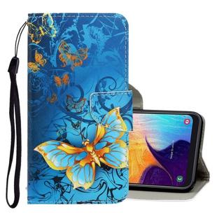 For Galaxy A70 3D Colored Drawing Horizontal Flip PU Leather Case with Holder & Card Slots & Wallet(Jade Butterfly)