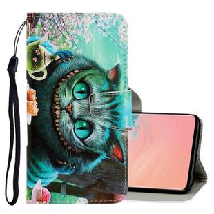 For Galaxy S10e 3D Colored Drawing Horizontal Flip PU Leather Case with Holder & Card Slots & Wallet(Green Eyes)