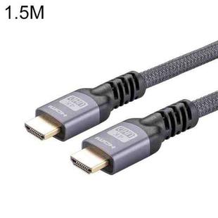 HDMI 2.0 Male to HDMI 2.0 Male 4K Ultra-HD Braided Adapter Cable, Cable Length:1.5m(Grey)
