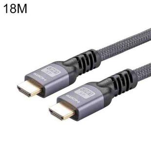 HDMI 2.0 Male to HDMI 2.0 Male 4K Ultra-HD Braided Adapter Cable, Cable Length:18m(Grey)