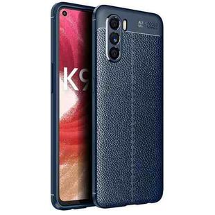 For OPPO K9 Pro Litchi Texture TPU Shockproof Case(Blue)