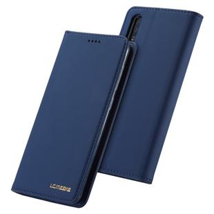 For Galaxy A50 LC.IMEEKE LC-002 Series Skin Hand Feeling PU + TPU Horizontal Flip Leather Case with Holder & Card Slot & Wallet(Blue)