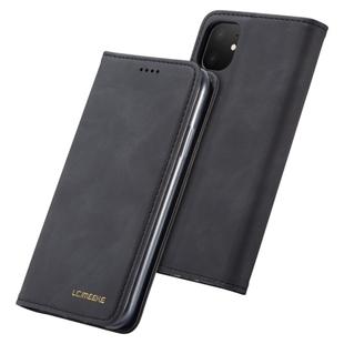 For iPhone 11 LC.IMEEKE LC-002 Series Skin Hand Feeling PU + TPU Horizontal Flip Leather Case with Holder & Card Slot & Wallet(Black)
