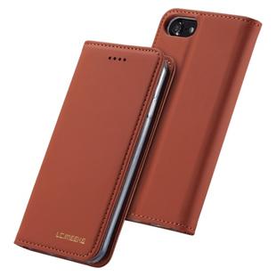 For iPhone SE 2022 / SE 2020 / 8 / 7 LC.IMEEKE LC-002 Series Skin Hand Feeling PU + TPU Horizontal Flip Leather Case with Holder & Card Slot & Wallet(Brown)