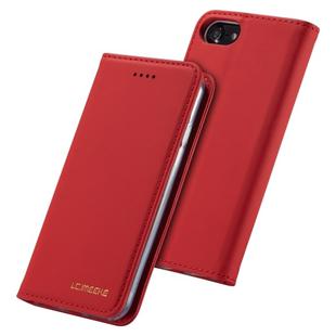 For iPhone SE 2022 / SE 2020 / 8 / 7 LC.IMEEKE LC-002 Series Skin Hand Feeling PU + TPU Horizontal Flip Leather Case with Holder & Card Slot & Wallet(Red)