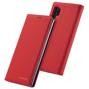 For Galaxy Note 10 Plus LC.IMEEKE LC-002 Series Skin Hand Feeling PU + TPU Horizontal Flip Leather Case with Holder & Card Slot & Wallet(Red)