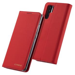 For Huawei P30 Pro LC.IMEEKE LC-002 Series Skin Hand Feeling PU + TPU Horizontal Flip Leather Case with Holder & Card Slot & Wallet(Red)