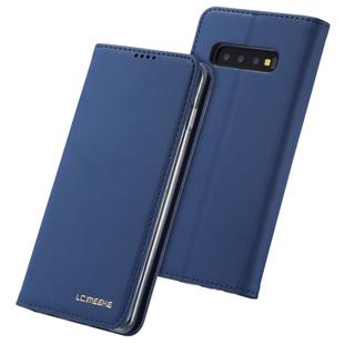 For Galaxy S10 LC.IMEEKE LC-002 Series Skin Hand Feeling PU + TPU Horizontal Flip Leather Case with Holder & Card Slot & Wallet(Blue)
