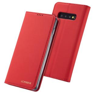 For Galaxy S10 LC.IMEEKE LC-002 Series Skin Hand Feeling PU + TPU Horizontal Flip Leather Case with Holder & Card Slot & Wallet(Red)