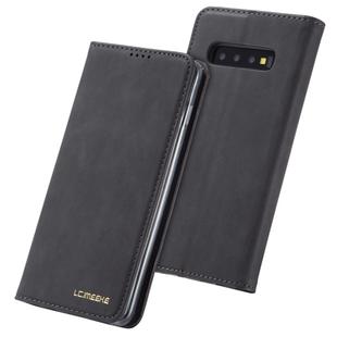 For Galaxy S10+ LC.IMEEKE LC-002 Series Skin Hand Feeling PU + TPU Horizontal Flip Leather Case with Holder & Card Slot & Wallet(Black)