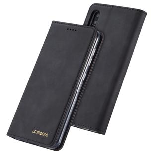For Galaxy A10 / M10 LC.IMEEKE LC-002 Series Skin Hand Feeling PU + TPU Horizontal Flip Leather Case with Holder & Card Slot & Wallet(Black)