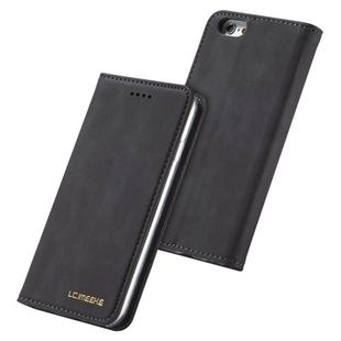 For iPhone 6 / 6s LC.IMEEKE LC-002 Series Skin Hand Feeling PU + TPU Horizontal Flip Leather Case with Holder & Card Slot & Wallet(Black)