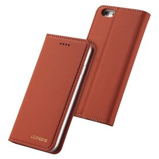 For iPhone 6 / 6s LC.IMEEKE LC-002 Series Skin Hand Feeling PU + TPU Horizontal Flip Leather Case with Holder & Card Slot & Wallet(Brown)