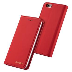 For iPhone 6 / 6s LC.IMEEKE LC-002 Series Skin Hand Feeling PU + TPU Horizontal Flip Leather Case with Holder & Card Slot & Wallet(Red)