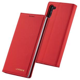 For Galaxy Note 10 LC.IMEEKE LC-002 Series Skin Hand Feeling PU + TPU Horizontal Flip Leather Case with Holder & Card Slot & Wallet(Red)