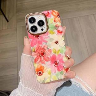 For iPhone 12 / 12 Pro Glitter Powder Electroplating Flower Shockproof Phone Case(Flower S4)