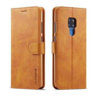 For Huawei Mate 20 LC.IMEEKE Calf Texture Horizontal Flip Leather Case, with Holder & Card Slots & Wallet(Yellow)
