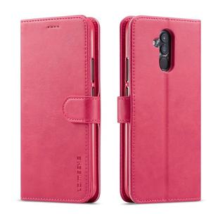 For Huawei Mate 20 Lite / Maimang 7 LC.IMEEKE Calf Texture Horizontal Flip Leather Case, with Holder & Card Slots & Wallet(Rose Red)