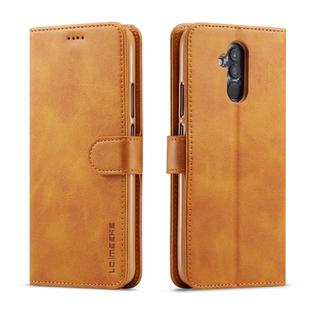 For Huawei Mate 20 Lite / Maimang 7 LC.IMEEKE Calf Texture Horizontal Flip Leather Case, with Holder & Card Slots & Wallet(Yellow)