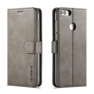 For Huawei P smart /Enjoy 7S LC.IMEEKE Calf Texture Horizontal Flip Leather Case, with Holder & Card Slots & Wallet(Grey)