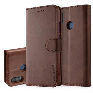 For Huawei P20 Lite / Nova 3e LC.IMEEKE Calf Texture Horizontal Flip Leather Case, with Holder & Card Slots & Wallet(Brown)