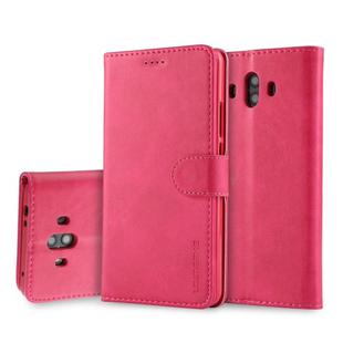 For Huawei Mate 10 LC.IMEEKE Calf Texture Horizontal Flip Leather Case, with Holder & Card Slots & Wallet(Rose Red)