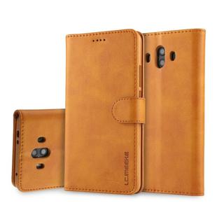 For Huawei Mate 10 LC.IMEEKE Calf Texture Horizontal Flip Leather Case, with Holder & Card Slots & Wallet(Yellow)