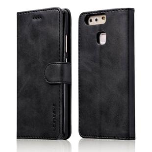 For Huawei P9 LC.IMEEKE Calf Texture Horizontal Flip Leather Case, with Holder & Card Slots & Wallet(Black)