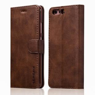 For Huawei P10 LC.IMEEKE Calf Texture Horizontal Flip Leather Case, with Holder & Card Slots & Wallet(Brown)