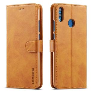 For Huawei Honor 8X LC.IMEEKE Calf Texture Horizontal Flip Leather Case, with Holder & Card Slots & Wallet(Yellow)