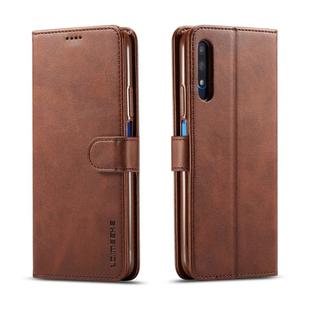 For Huawei Honor 9X / 9X Pro LC.IMEEKE Calf Texture Horizontal Flip Leather Case, with Holder & Card Slots & Wallet(Brown)