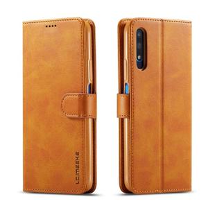 For Huawei Honor 9X / 9X Pro LC.IMEEKE Calf Texture Horizontal Flip Leather Case, with Holder & Card Slots & Wallet(Yellow)