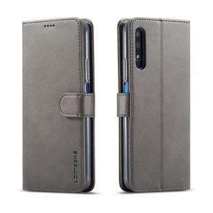 For Huawei Honor 9X / 9X Pro LC.IMEEKE Calf Texture Horizontal Flip Leather Case, with Holder & Card Slots & Wallet(Grey)