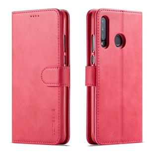 For Huawei P30 Lite / Nova 4e LC.IMEEKE Calf Texture Horizontal Flip Leather Case, with Holder & Card Slots & Wallet(Rose Red)