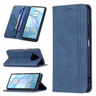 For Xiaomi Mi 10T Lite 5G Magnetic RFID Blocking Anti-Theft Leather Case with Holder & Card Slots & Wallet(Blue)