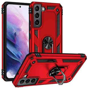 For Samaung Galaxy S22+ 5G Shockproof TPU + PC Protective Case with 360 Degree Rotating Holder(Red)