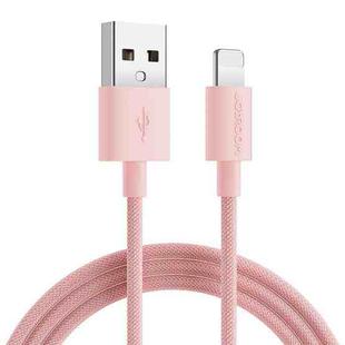 JOYROOM S-2030M13 USB to 8 Pin Colorful Fast Charging Data Cable, Cable Length:2m(Pink)