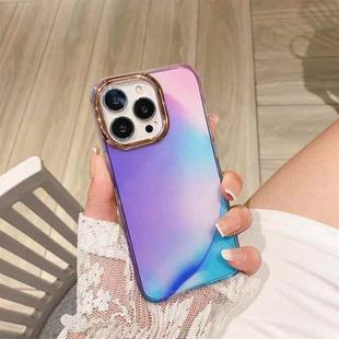 For iPhone 13 Pro Max Glitter Powder Electroplating Smudge Gradient Shockproof Phone Case (Smudge Purple J3)