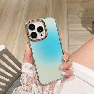 For iPhone 11 Glitter Powder Electroplating Smudge Gradient Shockproof Phone Case (Gradient Blue J6)