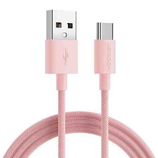 JOYROOM S-1030M13 USB to USB-C / Type-C Colorful Fast Charging Data Cable, Cable Length:1m(Pink)