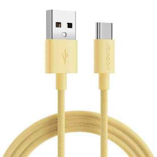 JOYROOM S-2030M13 USB to USB-C / Type-C Colorful Fast Charging Data Cable, Cable Length:2m(Yellow)