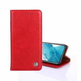 For Samsung Galaxy S22+ 5G Non-Magnetic Retro Texture Horizontal Flip Leather Case with Holder & Card Slots & Wallet(Red)