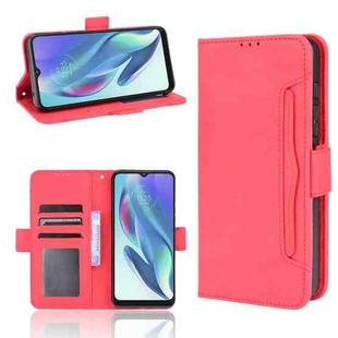 For Motorola Moto G50 5G Oversea Version Skin Feel Calf Pattern Horizontal Flip Leather Case with Holder & Card Slots & Photo Frame(Red)