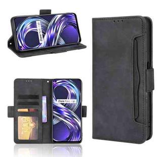 For OPPO Realme 8i Skin Feel Calf Pattern Horizontal Flip Leather Case with Holder & Card Slots & Photo Frame(Black)