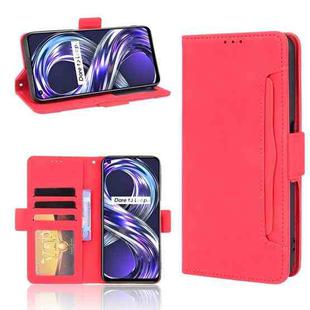 For OPPO Realme 8i Skin Feel Calf Pattern Horizontal Flip Leather Case with Holder & Card Slots & Photo Frame(Red)