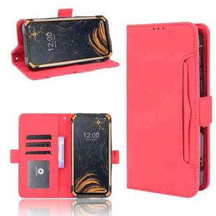 For Doogee S88 Plus / S88 Pro Skin Feel Calf Pattern Horizontal Flip Leather Case with Holder & Card Slots & Photo Frame(Red)