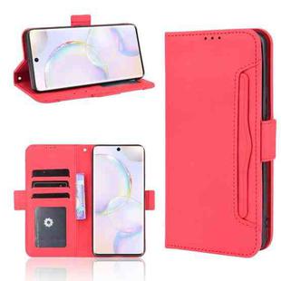 For Honor 50 Skin Feel Calf Pattern Horizontal Flip Leather Case with Holder & Card Slots & Photo Frame(Red)